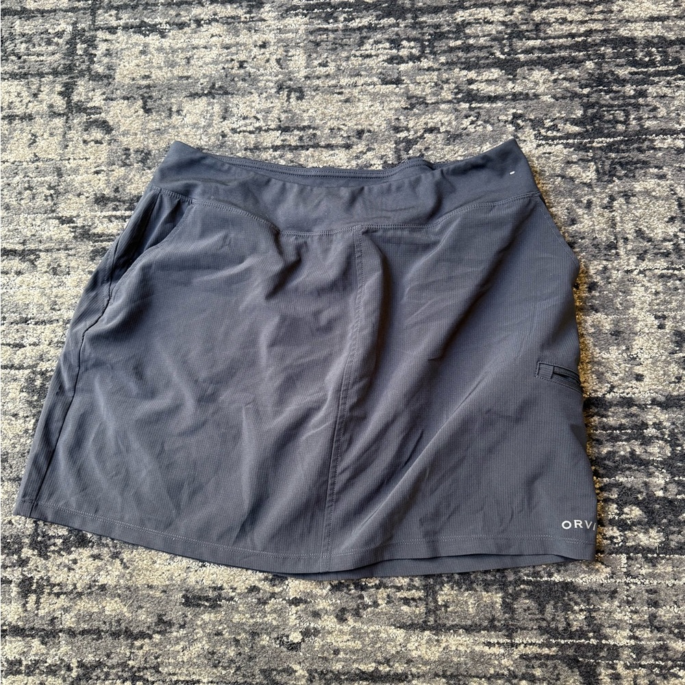 Orvis Skort Women Black Moisture Wicking Golf Travel Sport Tennis Skirt - Picture 5 of 7